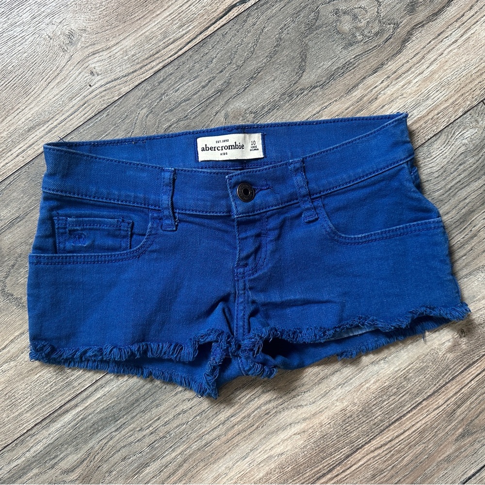 Abercrombie & Fitch Blue Jean Shorts Frayed Hem